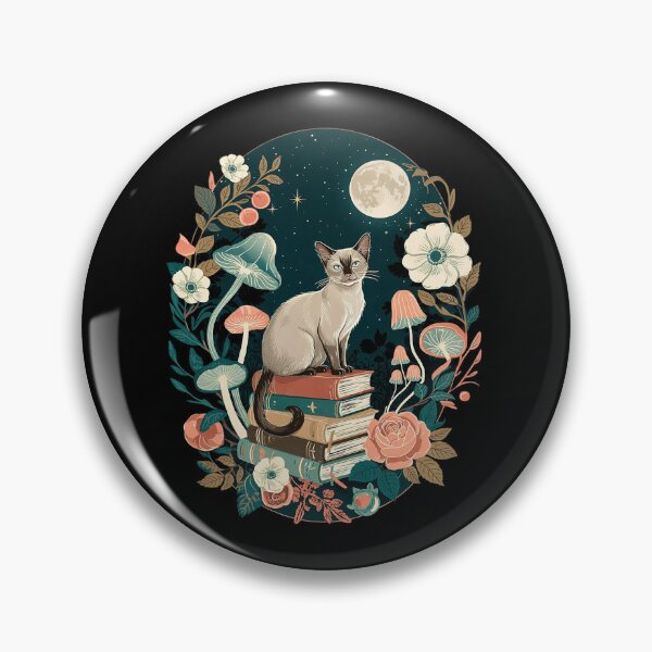 Item preview, Floral Womens Cottagecore Siamese cat Lover designed and sold by joyouartArt.