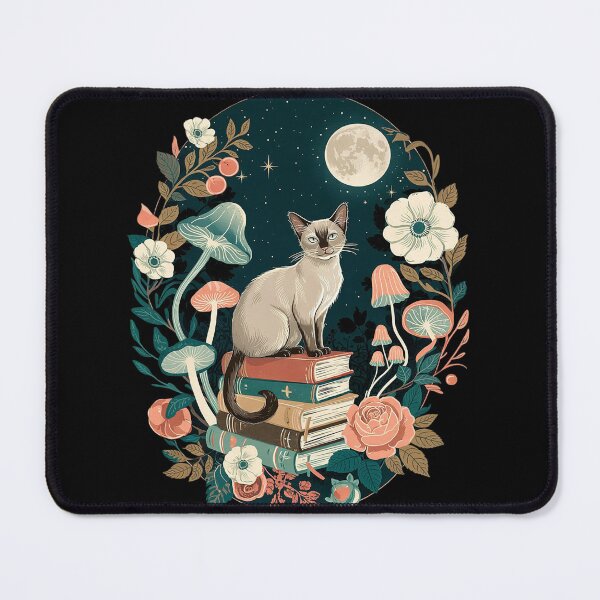 Item preview, Floral Womens Cottagecore Siamese cat Lover designed and sold by joyouartArt.