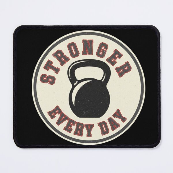 Item preview, Stronger Every Day Kettlebell Fitness Design | Gym Motivation Quote designed and sold by SV-Creation.