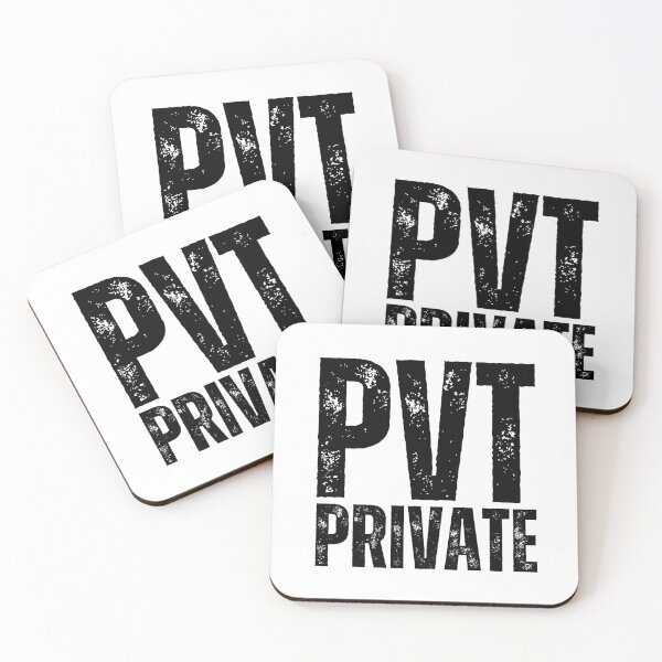 Item preview, PVT Private – Bold Distressed Military Design Honoring U.S. Army Soldiers Black Font designed and sold by GFamilyC.