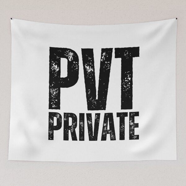 Item preview, PVT Private – Bold Distressed Military Design Honoring U.S. Army Soldiers Black Font designed and sold by GFamilyC.