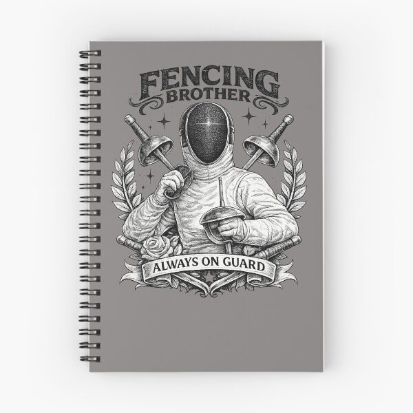 Item preview, Fencing Brother – Always on Guard (Vintage Black & White Fencer Design) designed and sold by ChillCharmStudio.