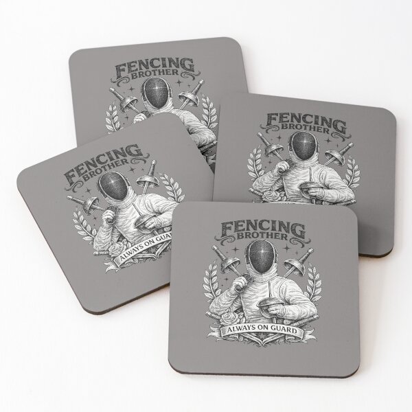 Item preview, Fencing Brother – Always on Guard (Vintage Black & White Fencer Design) designed and sold by ChillCharmStudio.