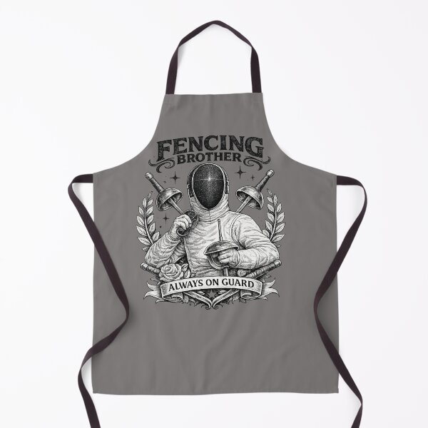 Item preview, Fencing Brother – Always on Guard (Vintage Black & White Fencer Design) designed and sold by ChillCharmStudio.