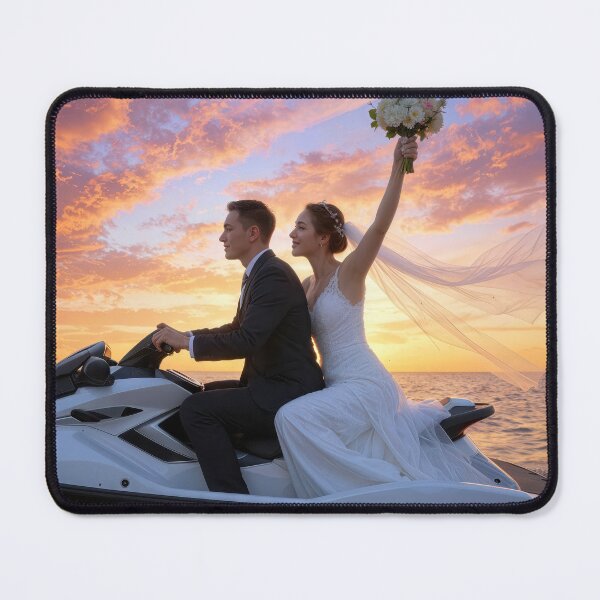Item preview, Bride and Groom On a Jet Ski designed and sold by Maria Dryfhout.