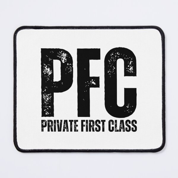 Item preview, PFC Private First Class – Bold Distressed Military Design Honoring U.S. Army Soldiers Black Font designed and sold by GFamilyC.