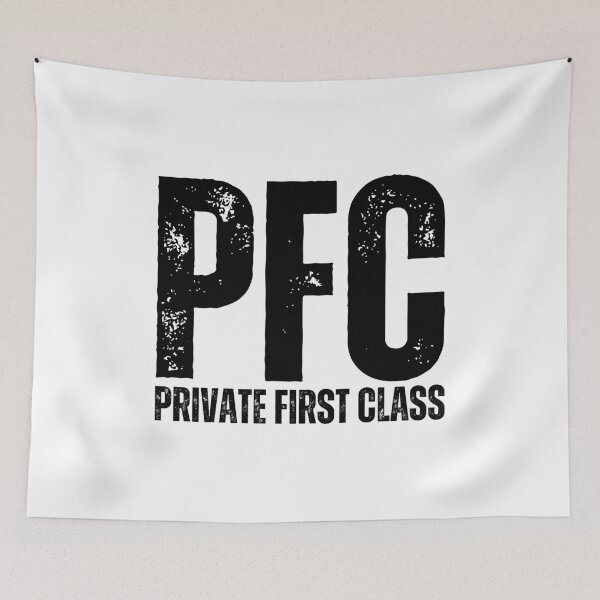 Item preview, PFC Private First Class – Bold Distressed Military Design Honoring U.S. Army Soldiers Black Font designed and sold by GFamilyC.