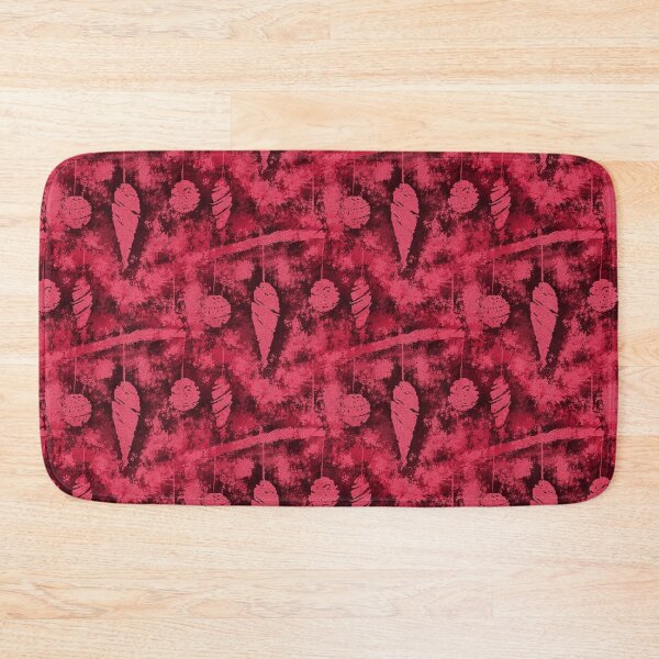 Item preview, Abstract Festive Christmas Ornaments Deep Red Winter Holiday Pattern designed and sold by Clare Walker.