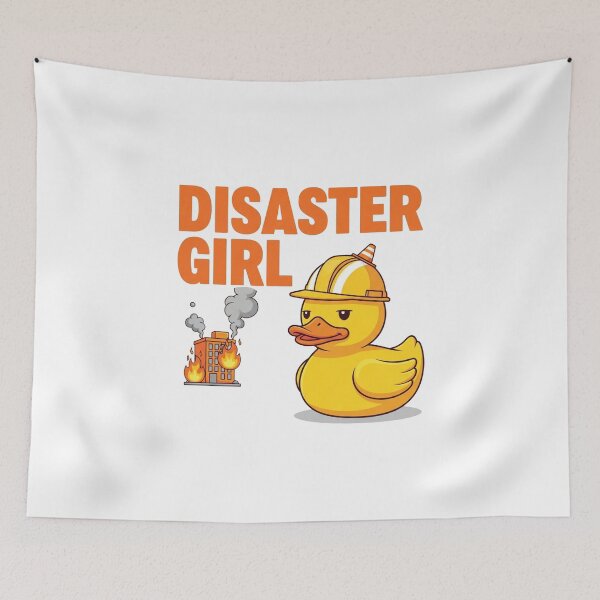 Item preview, Disaster Girl Duck Chaos Agent Funny Meme Fire designed and sold by Moon's Arts.