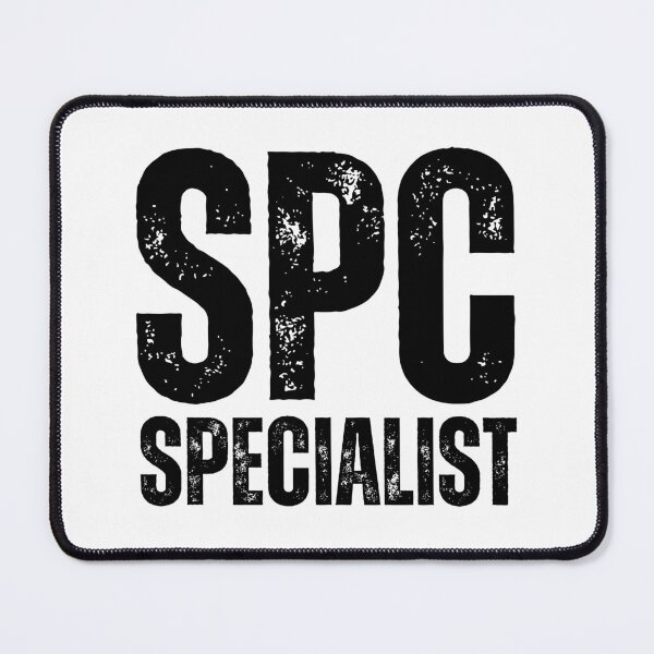 Item preview, SPC Specialist – Bold Distressed Military Design Honoring U.S. Army Soldiers Black Font designed and sold by GFamilyC.