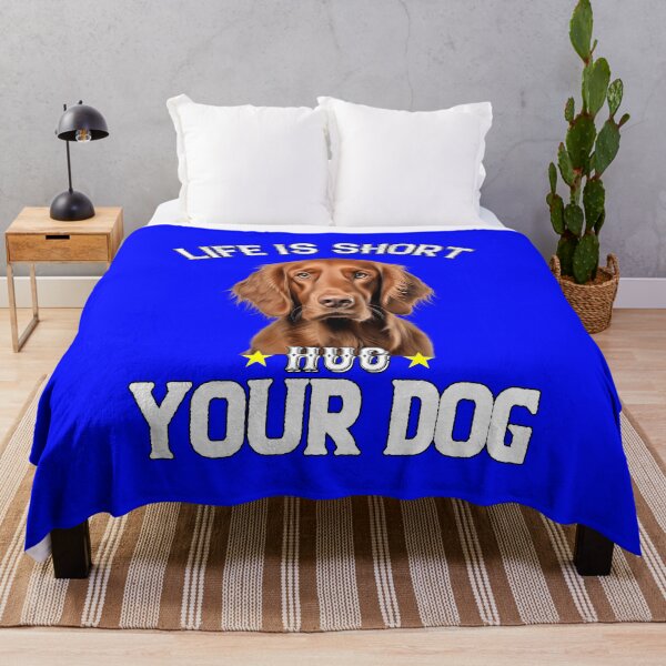 Item preview, Irish Setter Pet Owner Art Design Life Is Short Hug Your Dog designed and sold by fantasticdesign.