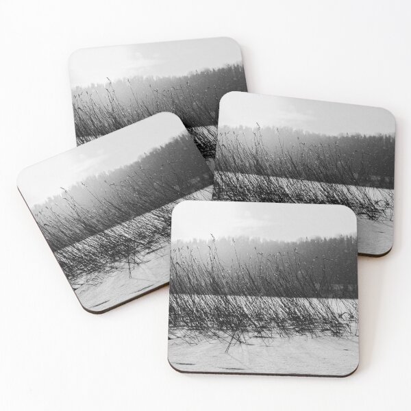 Item preview, Reeds and snowflakes. Kulovesi Siuro 2026 bw designed and sold by Jouko Lehto Photography.