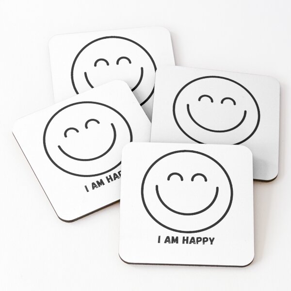 Item preview, I Am Happy T-Shirt – Positive Quote Minimalist Graphic Tee | Feel-Good Motivation Shirt designed and sold by smilup.