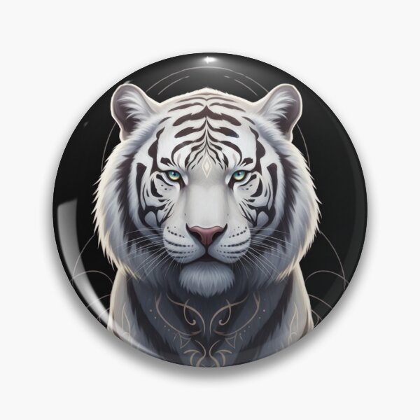 Item preview, Mystic White Tiger – Sacred Animal Spirit Digital Illustration designed and sold by soletstudio.