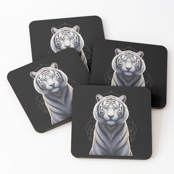 Item preview, Mystic White Tiger – Sacred Animal Spirit Digital Illustration designed and sold by soletstudio.