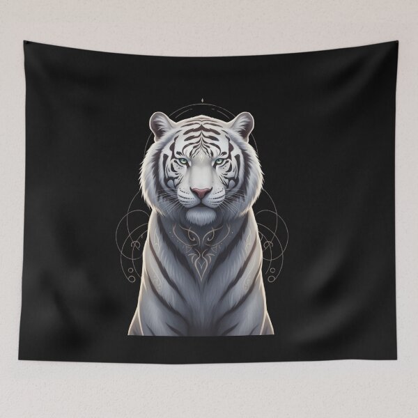 Item preview, Mystic White Tiger – Sacred Animal Spirit Digital Illustration designed and sold by soletstudio.