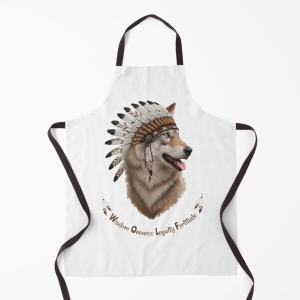Item preview, Spiritual Wolf: Wisdom Oneness Loyalty Fortitude designed and sold by MFOriginals.