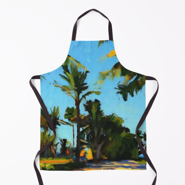 Item preview, Sunlit Palm Road Painting for Laid-Back Travelers designed and sold by WildStroke.