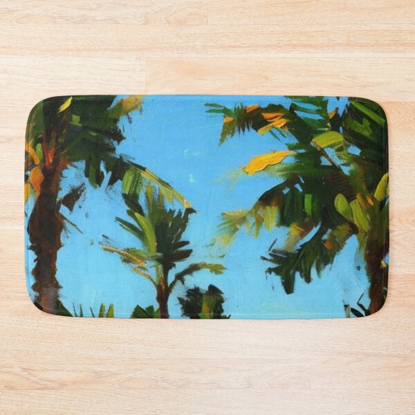 Item preview, Sunlit Palm Road Painting for Laid-Back Travelers designed and sold by WildStroke.