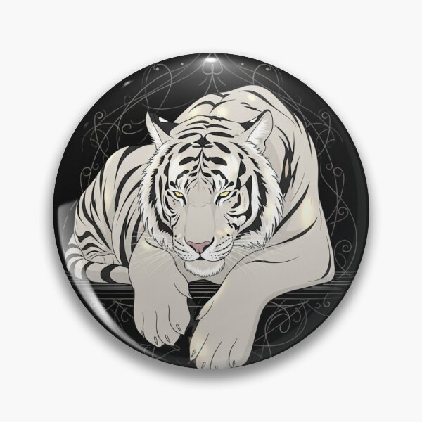 Item preview, Serene White Tiger – Mystical Sacred Animal Illustration designed and sold by soletstudio.