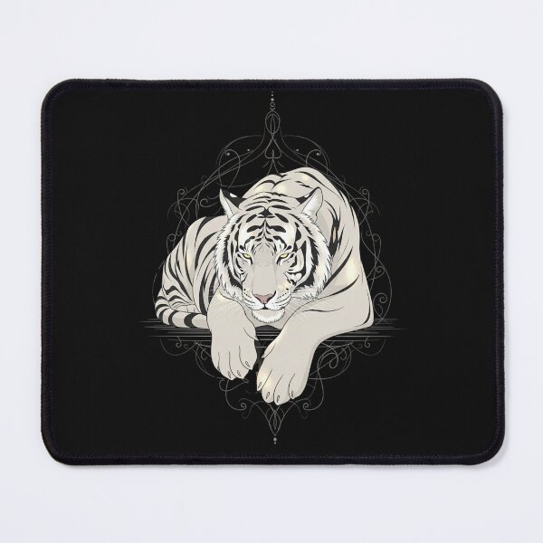 Item preview, Serene White Tiger – Mystical Sacred Animal Illustration designed and sold by soletstudio.
