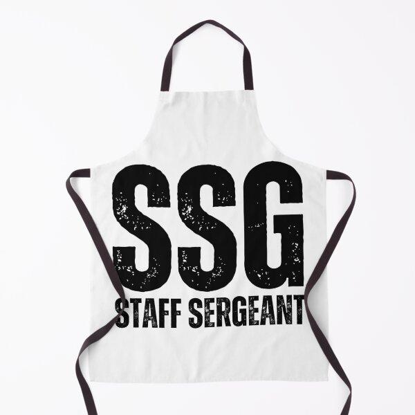 Item preview, SSG Staff Sergeant – Bold Distressed Military Design Honoring U.S. Army Leadership Black Font designed and sold by GFamilyC.