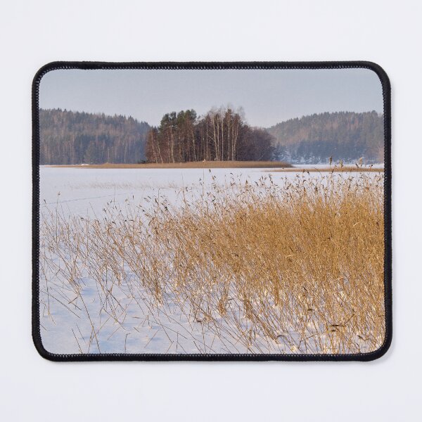 Item preview, Golden reeds frozen lake. Kulovesi Siuro 2026 designed and sold by Jouko Lehto Photography.