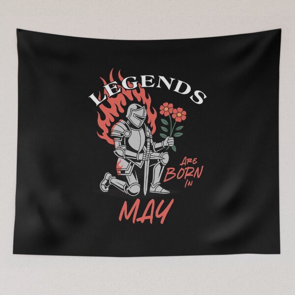 Item preview, Legends Are Born in May – Knight Birthday Graphic designed and sold by TipTop GFX.