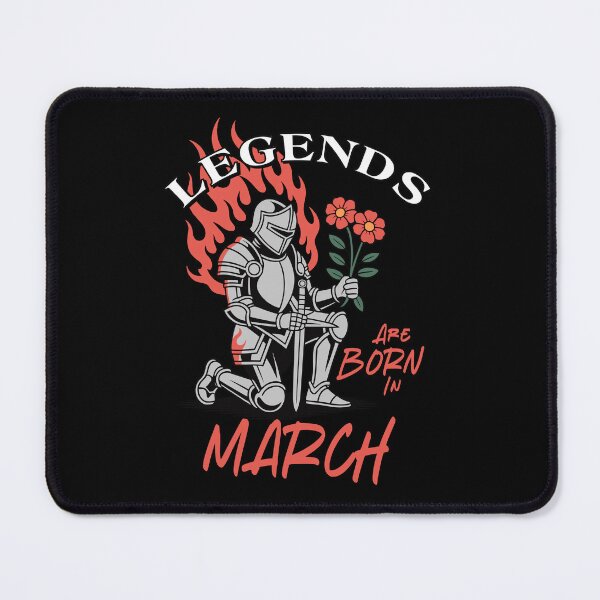 Item preview, Legends Are Born in March – Knight Birthday Graphic designed and sold by TipTop GFX.
