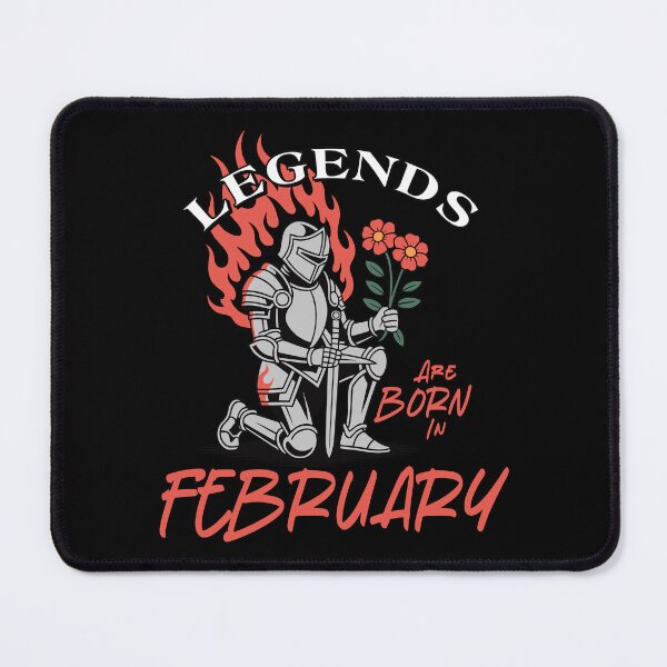Item preview, Legends Are Born in February – Knight Birthday Graphic designed and sold by TipTop GFX.