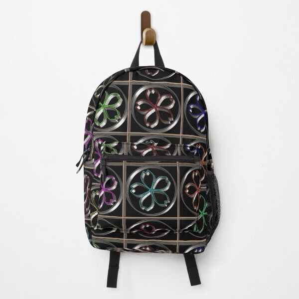 Item preview, "Cherry Blossom Emblem Grid with Multicolor Petal Outlines" designed and sold by nighttime1990.
