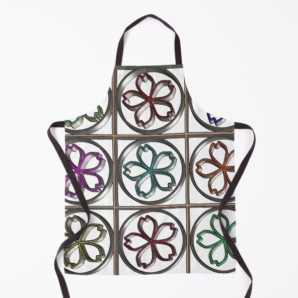 Item preview, "Cherry Blossom Emblem Grid with Multicolor Petal Outlines" designed and sold by nighttime1990.