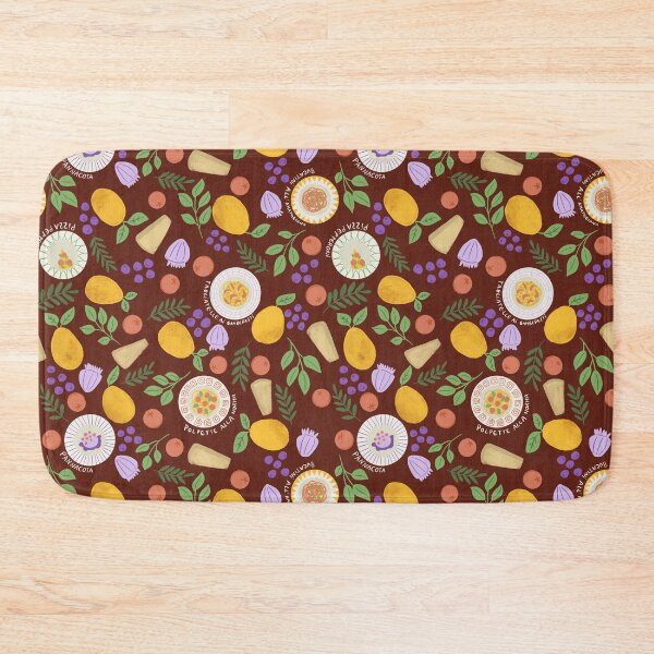 Item preview, Italian Foods Dishes Lemons brown background designed and sold by pholiumsigma_design.