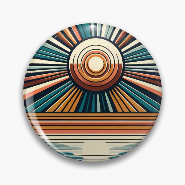 Item preview, Retro Sunburst Over Ocean Horizon designed and sold by InkSmithery.