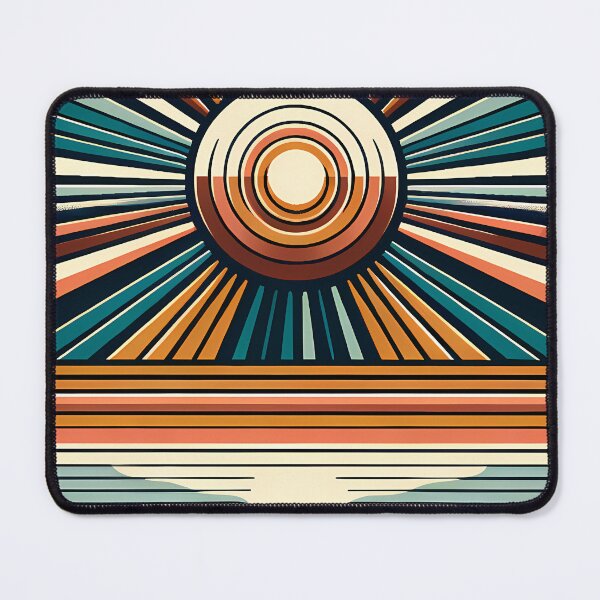 Item preview, Retro Sunburst Over Ocean Horizon designed and sold by InkSmithery.