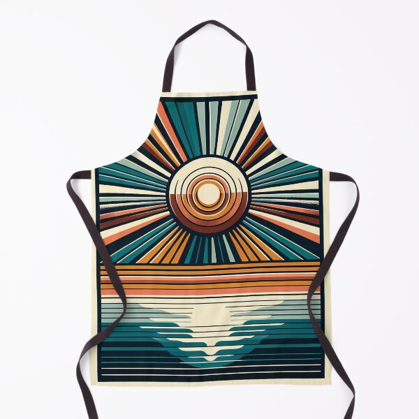 Item preview, Retro Sunburst Over Ocean Horizon designed and sold by InkSmithery.