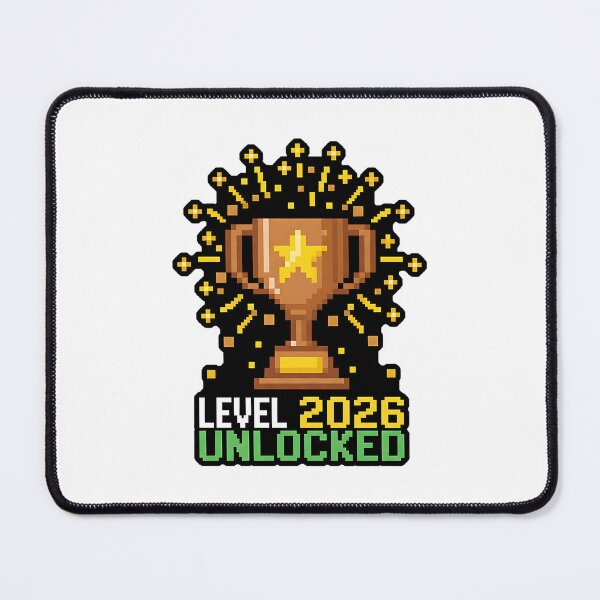 Item preview, Pixel Art Level 2026 Unlocked Trophy Design designed and sold by Silent Watch Threads..