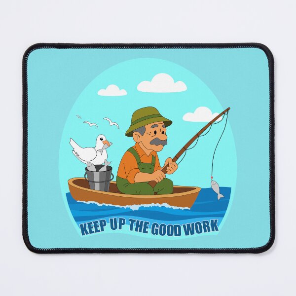 Item preview, Funny Fishing Cartoon with Seagull designed and sold by Laanas55.