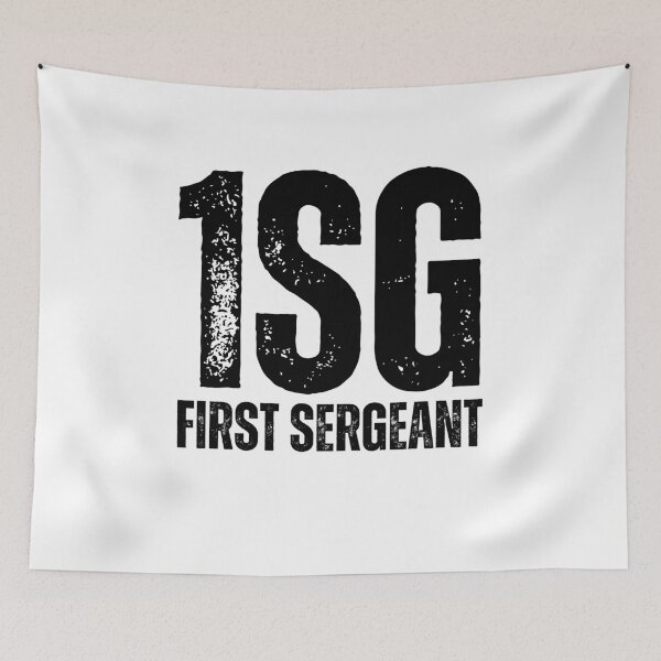 Item preview, 1SG First Sergeant – Bold Distressed Military Design Honoring U.S. Army Leadership Black Font designed and sold by GFamilyC.