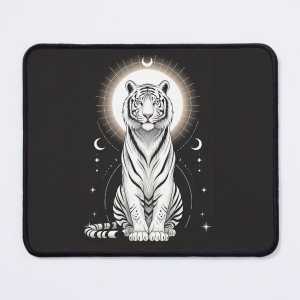 Item preview, Celestial White Tiger – Lunar Sacred Spirit Illustration designed and sold by soletstudio.
