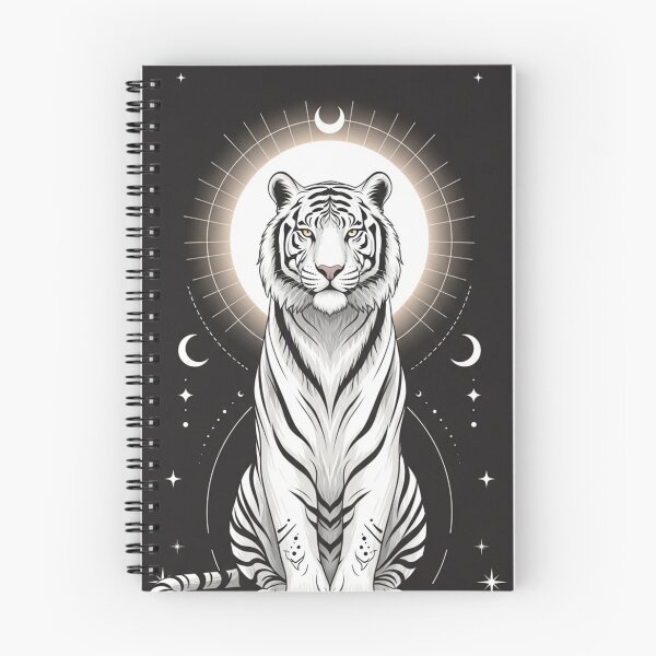 Item preview, Celestial White Tiger – Lunar Sacred Spirit Illustration designed and sold by soletstudio.