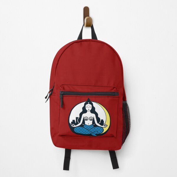 Item preview, Meditating Mermaid with Moon and City Skyline designed and sold by Word Potions.
