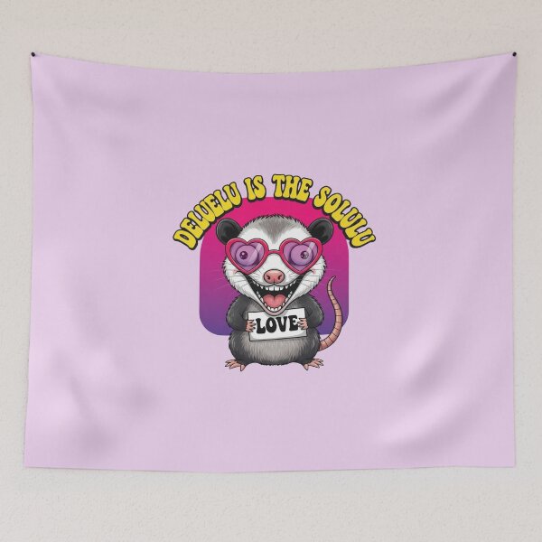 Item preview, Delulu Is The Solulu Opossum Crazy Eyes Meme designed and sold by Moon's Arts.