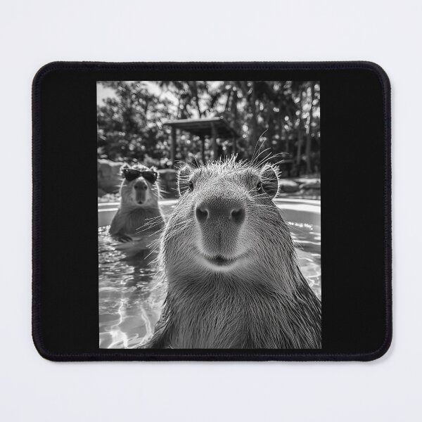 Item preview, Cool Capybara Selfie Art for Men Women Kids , Capybara Gift Lover designed and sold by DZIRI NAJAT.