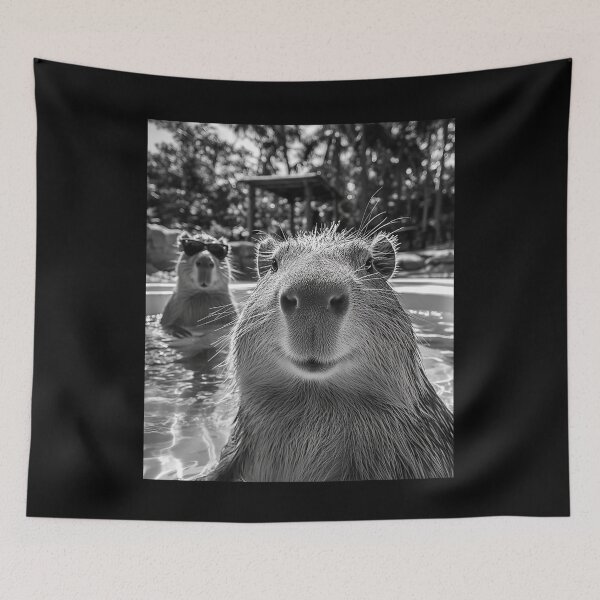 Item preview, Cool Capybara Selfie Art for Men Women Kids , Capybara Gift Lover  designed and sold by DZIRI NAJAT.