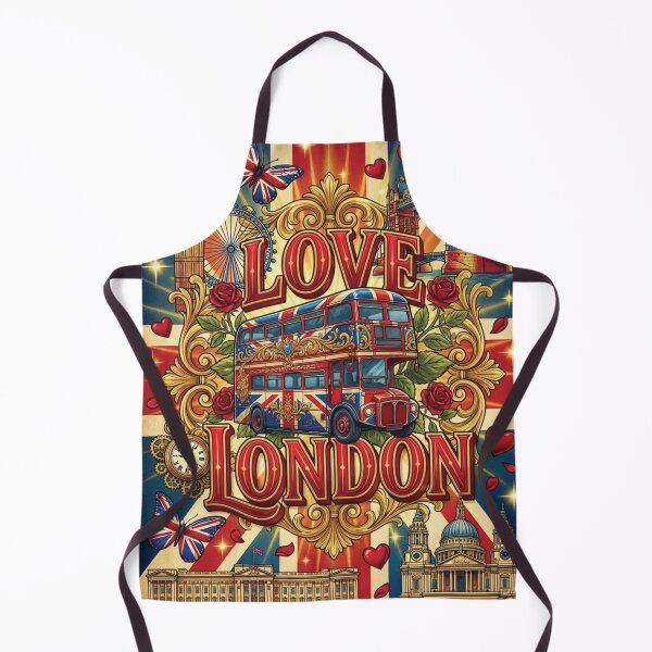 Item preview, Ornate Union Jack Bus Love London Vintage Art designed and sold by DGtaLrtcom.