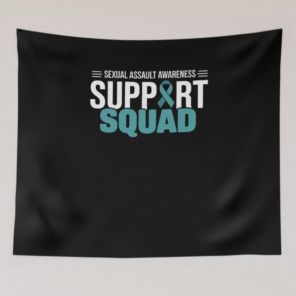 Item preview, Sexual Assault Awareness Support Squad I Wear Teal Ribbon designed and sold by SyncSusscess.