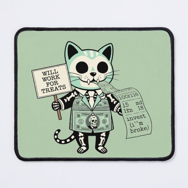 Item preview, Invest In Me I’m Broke Skeleton Cat Funny Money designed and sold by Moon's Arts.