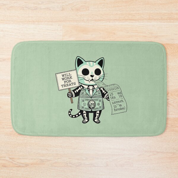 Item preview, Invest In Me I’m Broke Skeleton Cat Funny Money designed and sold by Moon's Arts.