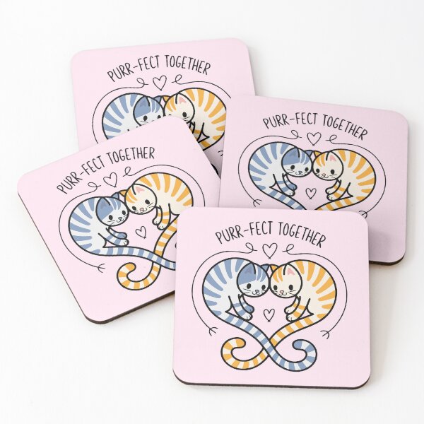 Item preview, Purr-fect Together Cats | Cute Couple Love Design designed and sold by cabana.space.
